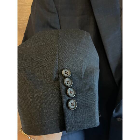 Ralph Lauren Suit blazer men size 46L WOOL grey 2 buttons - Picture 9 of 10
